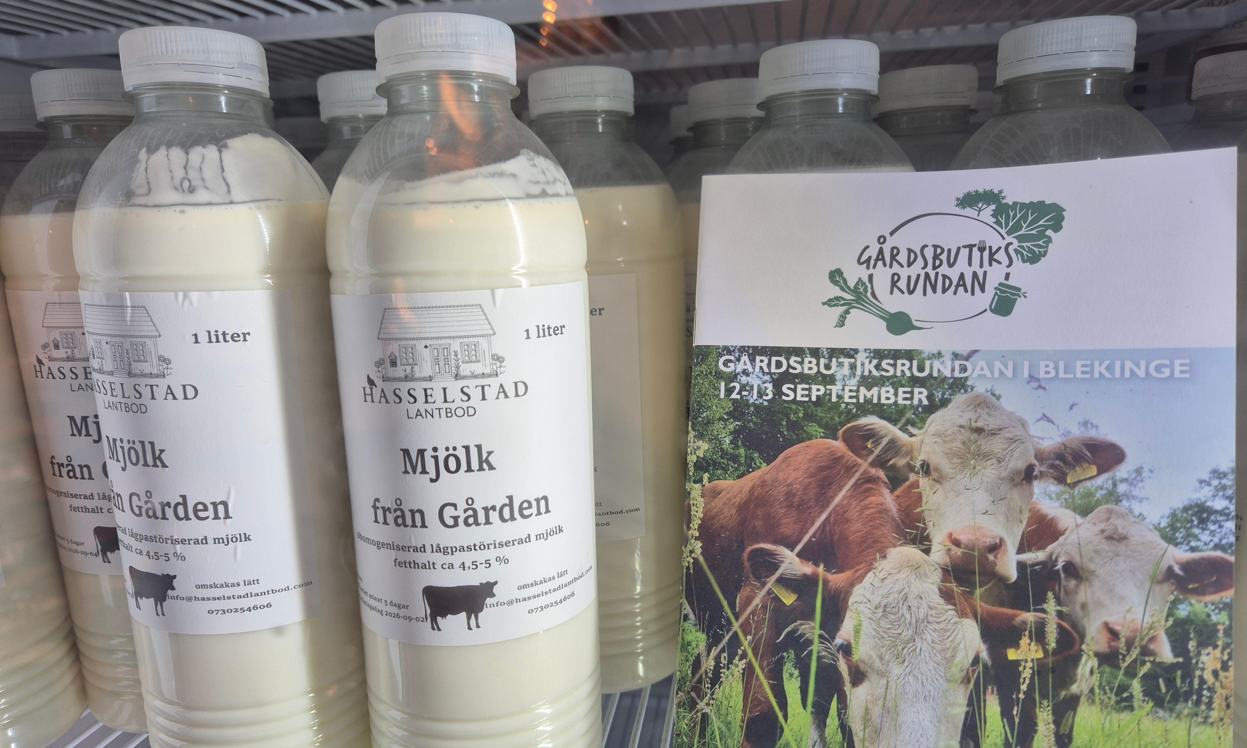 Mjölk och gårdsbutiksrundakarta