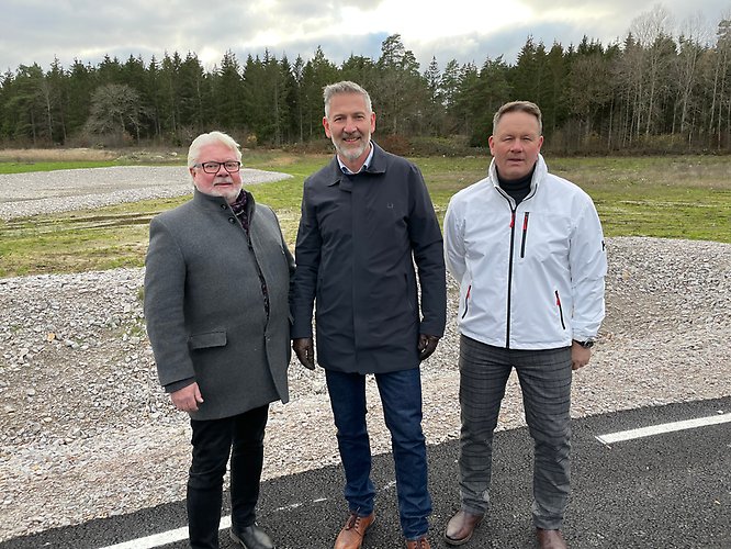 Torbjörn Lind näringslivschef Ronneby kommun, Tomas Haglund vd Cetetherm och ABRIs vd Dennis Robérteus.